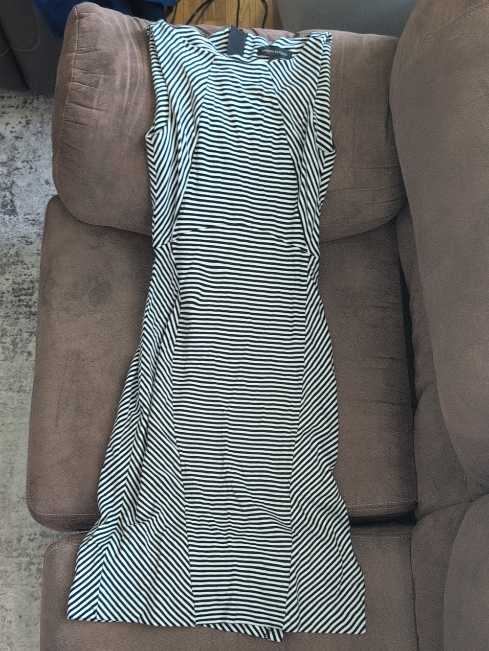 Banana Republic classic Black and White Striped Sleeveless Dress
